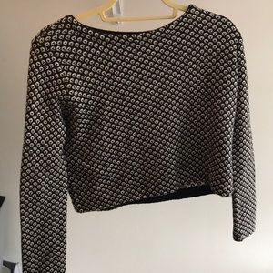 Cropped knit sweater